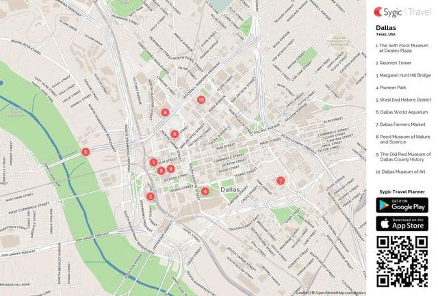 Dallas-Sightseeing-Karte